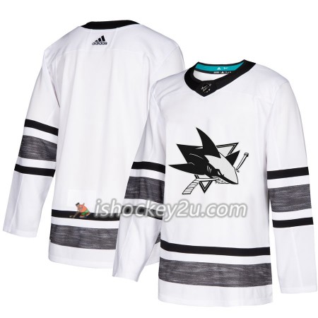 Mænd NHL San Jose Sharks Trøje Blank Hvid 2019 All-Star Adidas Authentic